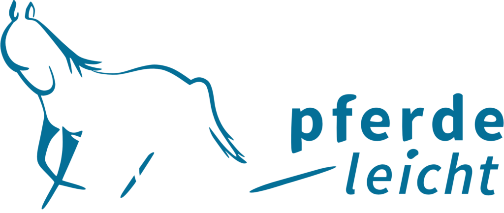 logo pferdeleicht blau weiss
